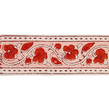 Load image into Gallery viewer, Schumacher Mila Hand Block Print Tape Trim 78590 / Red