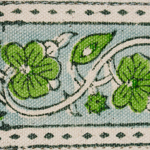 Load image into Gallery viewer, Schumacher Mila Hand Block Print Tape Trim 78592 / Green