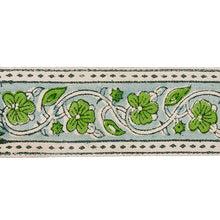 Load image into Gallery viewer, Schumacher Mila Hand Block Print Tape Trim 78592 / Green