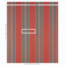 Load image into Gallery viewer, Schumacher Markova Stripe Fabric 78601 / Red