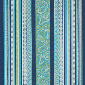 Schumacher Markova Stripe Fabric 78602 / Navy