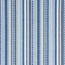 Load image into Gallery viewer, SCHUMACHER ZUNI STRIPE FABRIC 78731 / BLUE