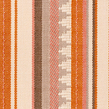Load image into Gallery viewer, SCHUMACHER ZUNI STRIPE FABRIC 78732 / ORANGE &amp; PINK