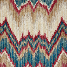 Load image into Gallery viewer, SCHUMACHER BEZIQUE FLAMESTITCH VELVET FABRIC 78790 / RED &amp; PEACOCK