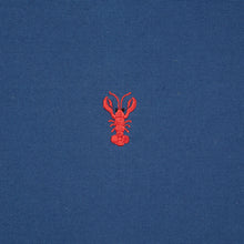 Load image into Gallery viewer, SCHUMACHER LOBSTER EMBROIDERY FABRIC 78800 / NAVY