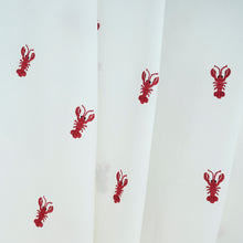 Load image into Gallery viewer, SCHUMACHER LOBSTER EMBROIDERY FABRIC 78801 / WHITE