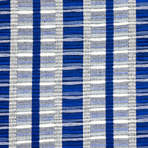 Schumacher Palopo Hand Woven Stripe Fabric 78822 / Azul