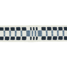 Load image into Gallery viewer, Schumacher Carmo Tape Narrow Trim 78990 / Indigo