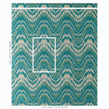 Load image into Gallery viewer, SCHUMACHER TAURIDE EPINGLE FABRIC 79042 / PEACOCK