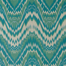 Load image into Gallery viewer, SCHUMACHER TAURIDE EPINGLE FABRIC 79042 / PEACOCK