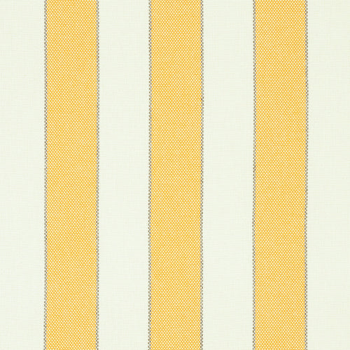 Remnant SCHUMACHER BLUMONT STRIPE INDOOR/OUTDOOR FABRIC 79052 / YELLOW