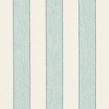 Load image into Gallery viewer, SCHUMACHER BLUMONT STRIPE INDOOR/OUTDOOR FABRIC 79053 / AQUA