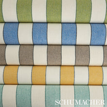 Load image into Gallery viewer, SCHUMACHER BLUMONT STRIPE INDOOR/OUTDOOR FABRIC 79054 / CHARCOAL