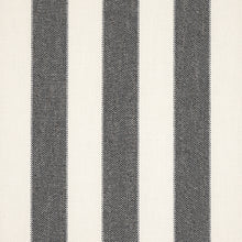 Load image into Gallery viewer, SCHUMACHER BLUMONT STRIPE INDOOR/OUTDOOR FABRIC 79054 / CHARCOAL