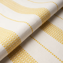 Load image into Gallery viewer, SCHUMACHER LUBECK STRIPE FABRIC 79096 / YELLOW