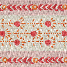 Load image into Gallery viewer, Schumacher Pica Bella Hand Blocked Tape Trim 79100 / Pink &amp; Orange