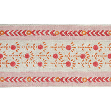 Load image into Gallery viewer, Schumacher Pica Bella Hand Blocked Tape Trim 79100 / Pink &amp; Orange
