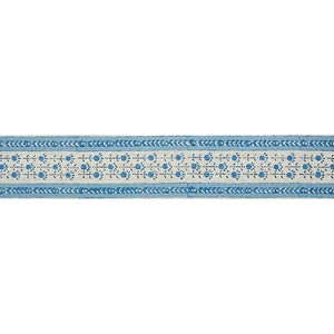 Schumacher Pica Bella Hand Blocked Tape Trim 79101 / Blue