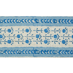 Schumacher Pica Bella Hand Blocked Tape Trim 79101 / Blue