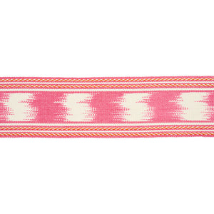 Schumacher Banyan Ikat Tape Trim 79301 / Pink