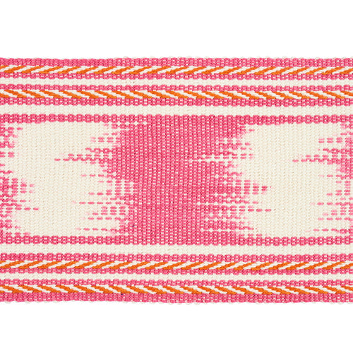 Schumacher Banyan Ikat Tape Trim 79301 / Pink