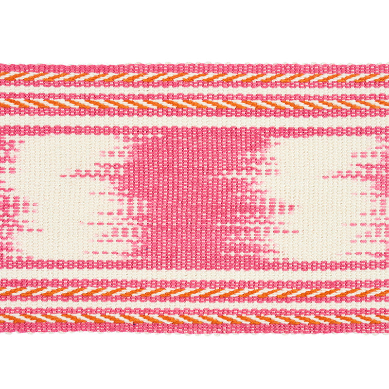 Schumacher Banyan Ikat Tape Trim 79301 / Pink