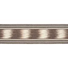 Load image into Gallery viewer, Schumacher Banyan Ikat Tape Trim 79302 / Brown