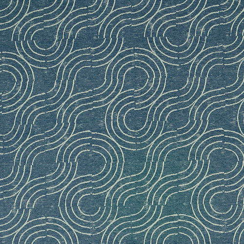 SCHUMACHER ALMA INDOOR/OUTDOOR FABRIC 79401 / DENIM