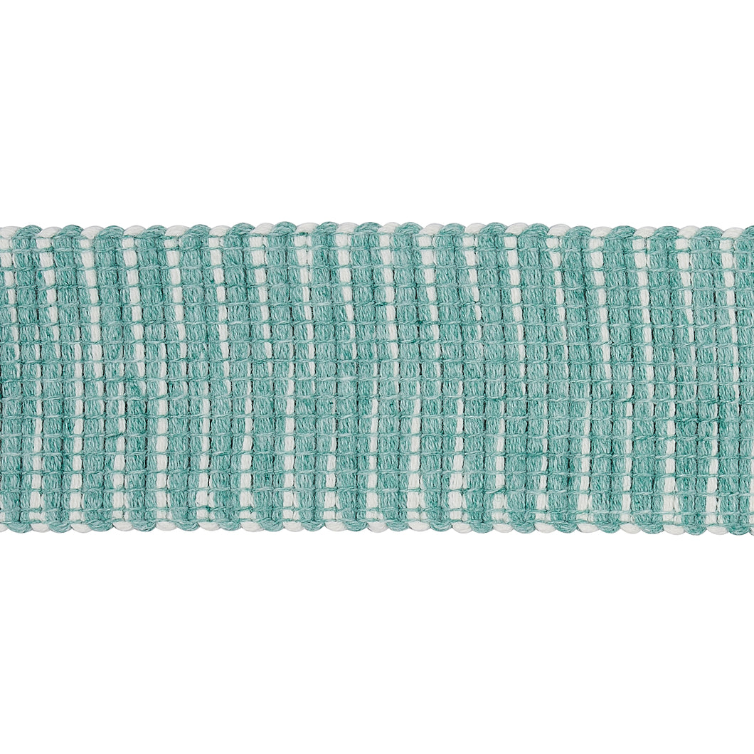 Schumacher Pierce Tape Indoor/Outdoor Trim 79414 / Aqua