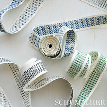 Load image into Gallery viewer, Schumacher Portola Tape Indoor/Outdoor Trim 79421 / Blue