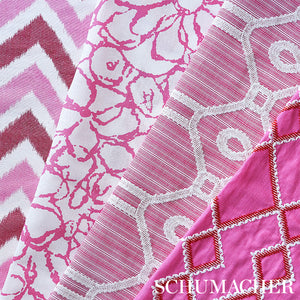 Schumacher Vedado Ikat Fabric 79461 / Pink