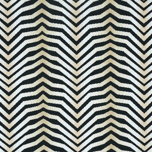 Schumacher Arcure Epingle Fabric 79521 / Zebra Black