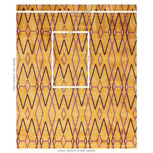 Schumacher Kyoto Trellis Fabric 79532 / Saffron