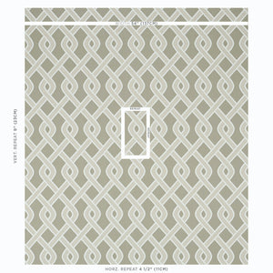SCHUMACHER CLEO TRELLIS INDOOR/OUTDOOR FABRIC 79572 / NEUTRAL
