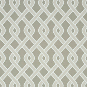 SCHUMACHER CLEO TRELLIS INDOOR/OUTDOOR FABRIC 79572 / NEUTRAL