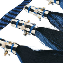Load image into Gallery viewer, Schumacher Antony Tassel Trim 79600 / Blue &amp; Black