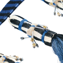 Load image into Gallery viewer, Schumacher Antony Tassel Trim 79600 / Blue &amp; Black