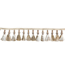 Load image into Gallery viewer, Schumacher Antony Tassel Trim 79602 / Natural &amp; Ivory