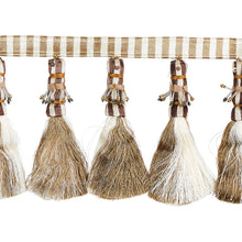 Load image into Gallery viewer, Schumacher Antony Tassel Trim 79602 / Natural &amp; Ivory