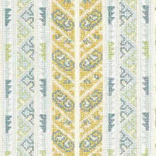 Load image into Gallery viewer, Schumacher Vinka Embroidery Fabric 79620 / Mineral &amp; Ivory