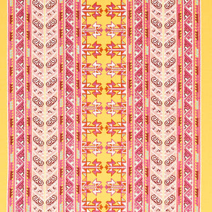Schumacher Vinka Embroidery Fabric 79622 / Pink & Yellow