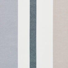 Load image into Gallery viewer, SCHUMACHER LOLLAND LINEN STRIPE FABRIC 79660 / GREY &amp; SAND