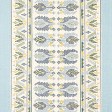 Load image into Gallery viewer, Schumacher Sandor Stripe Embroidery Fabric 79830 / Chambray