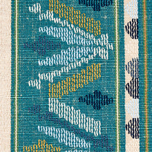 Load image into Gallery viewer, Schumacher Sandor Stripe Embroidery Fabric 79832 / Peacock