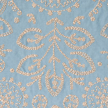 Load image into Gallery viewer, Schumacher Tiana Embroidery Fabric 79860 / Chambray