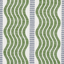 Load image into Gallery viewer, Schumacher Sina Stripe Fabric 79940 / Green