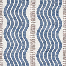 Load image into Gallery viewer, Schumacher Sina Stripe Fabric 79941 / Blue