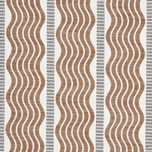 Load image into Gallery viewer, Schumacher Sina Stripe Fabric 79942 / Brown