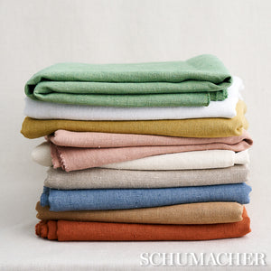 Schumacher Marco Performance Linen Fabric 79990 / Blanc