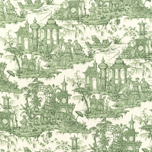 Load image into Gallery viewer, Lee Jofa Pagoda Toile Fabric / Forest